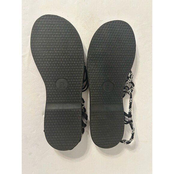 Rabbit Rabbit braided Cord Sandals W Size EU 39 8 To 8.5 Black Gray White Nwot - Picture 5 of 5